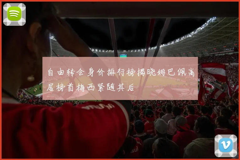 自由转会身价排行榜揭晓姆巴佩高居榜首梅西紧随其后